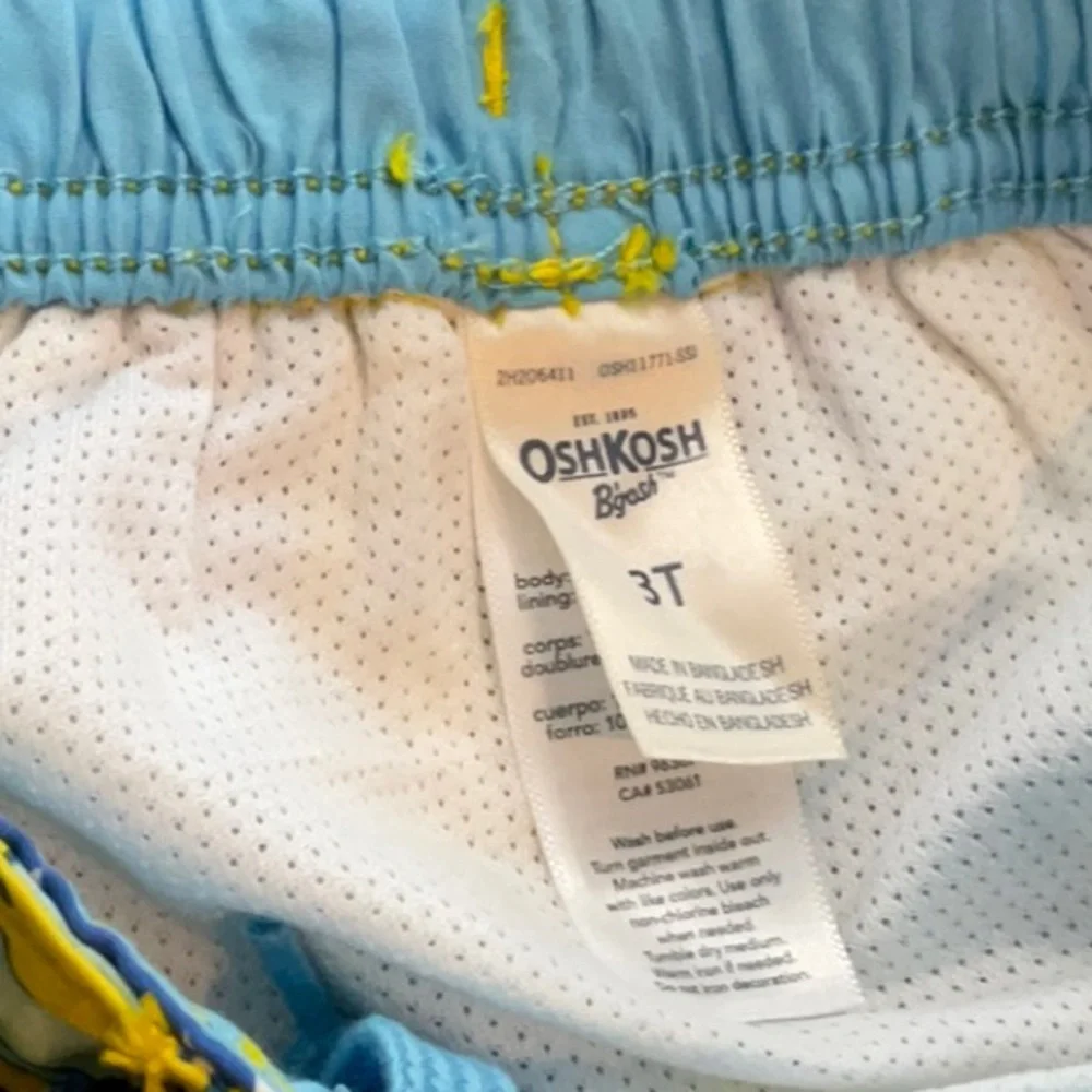 OshKosh B'gosh Yellow and Blue Cartoon Character Shorts